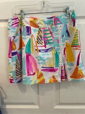 Aryeh Multicolor Watercolor-Print Top — Pink, Orange, Teal, Purple